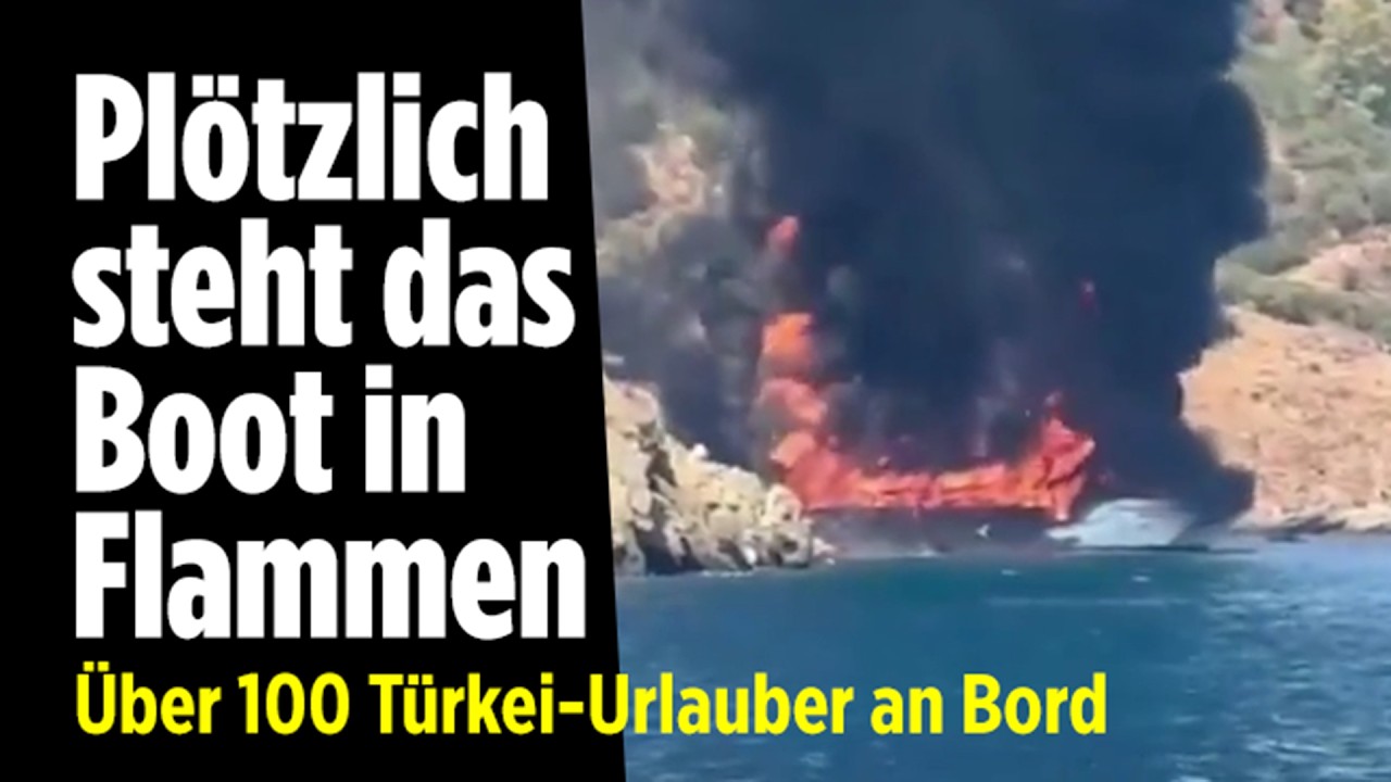 Feuer-Drama bei Bootstour in der Türkei: Über 100 Passagiere plötzlich von Flammen eingeschlossen