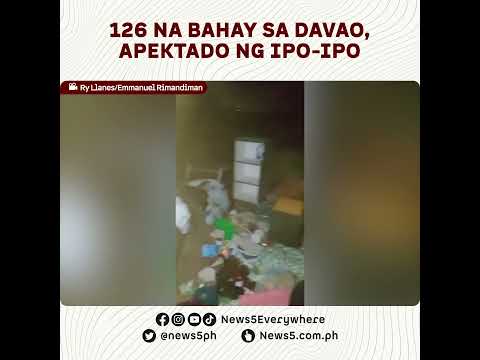 126 na bahay, tinamaan ng ipo-ipo sa Davao