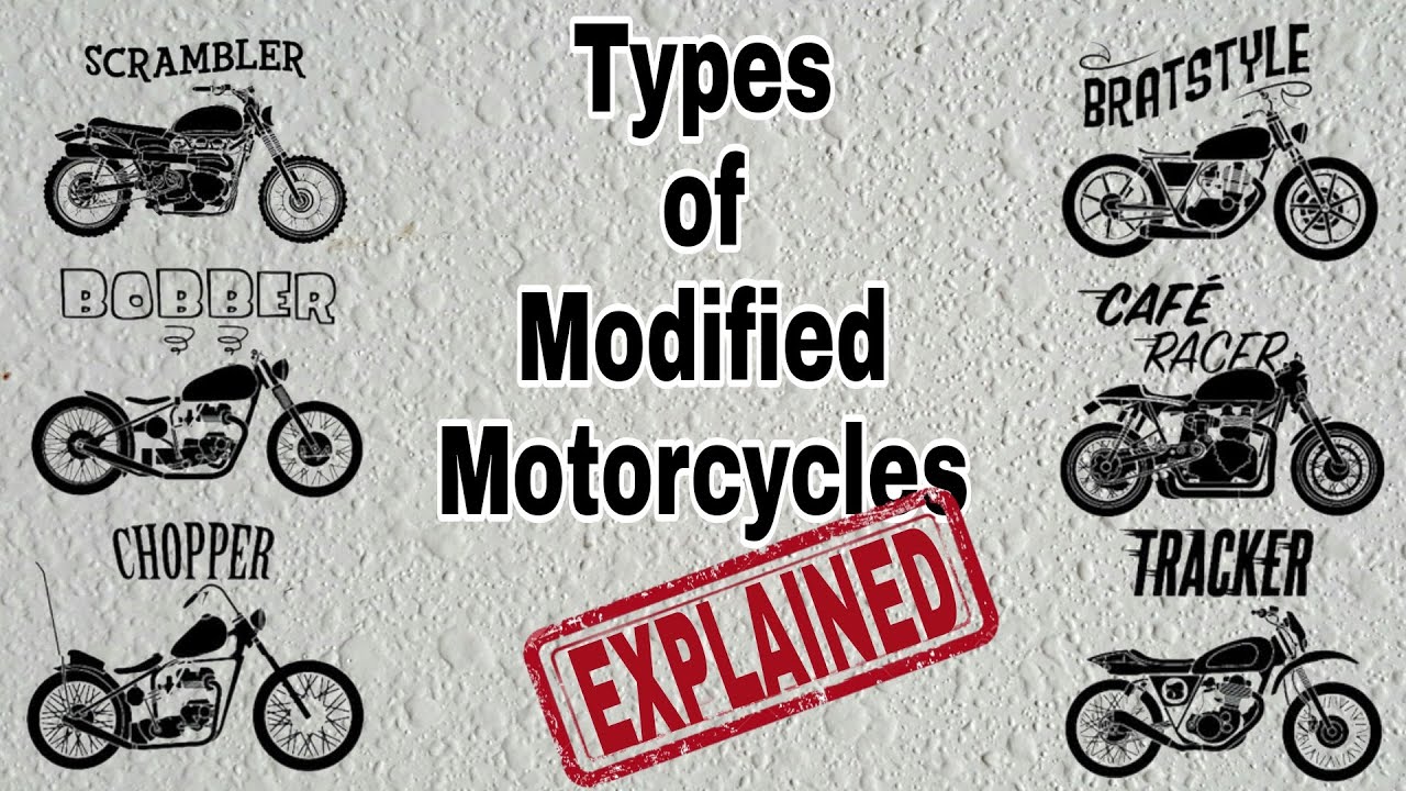 Types of Modified Motorcycles Explained | Bobber, Chopper, Scrambler, Café, Brat & Tracker explained