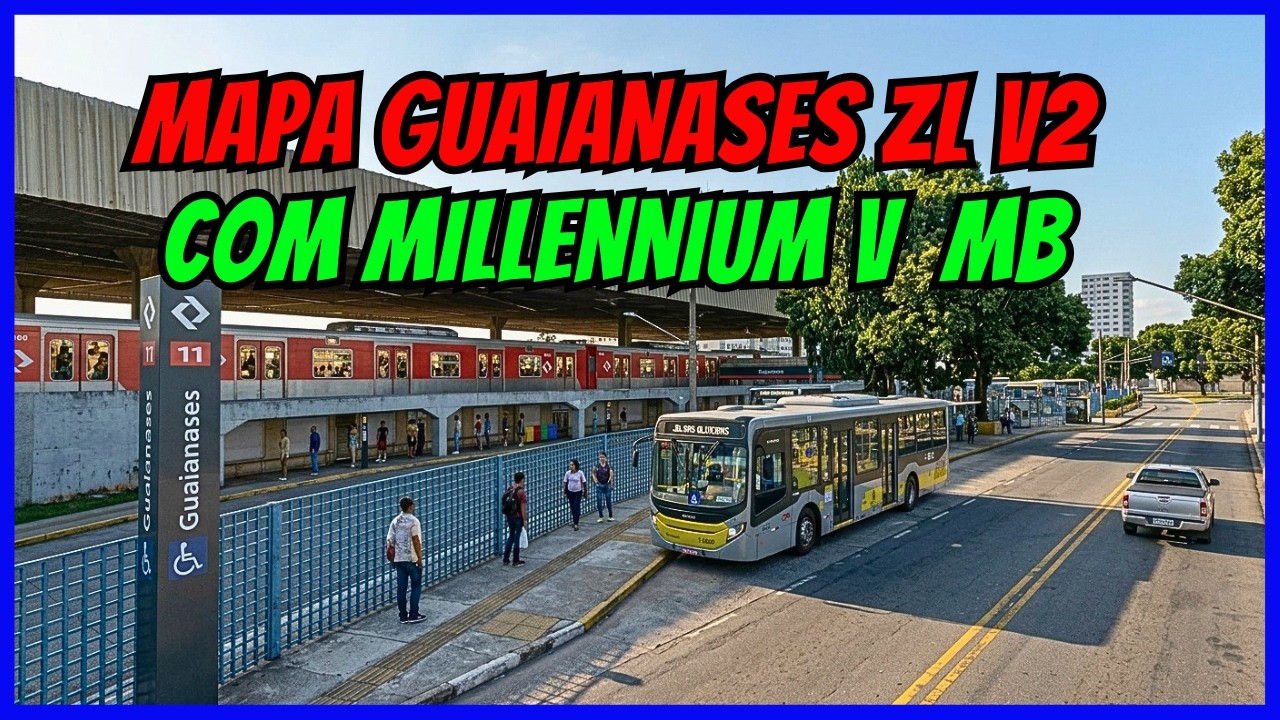 🔴Gameplay Mapa Guaianases ZL V2 | Linha 2202-10 | Proton Bus Simulator | PBSU | Mods #cqmods