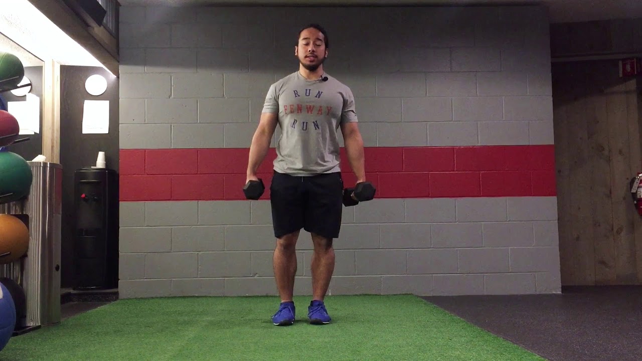 Reverse Lunge with Bicep Curl - YouTube