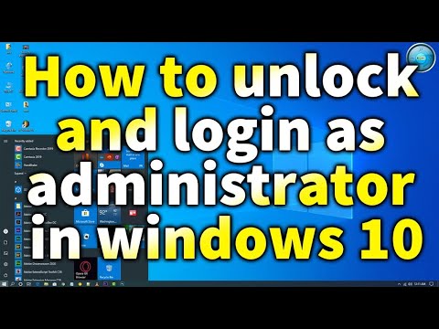 How to login as administrator in latest windows 10
