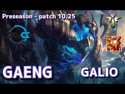 【韓国サーバー/GM】DFM Gaeng ガリオ(Galio) VS レオナ(Leona) SUP - Patch10.25 KR Ranked【LoL】