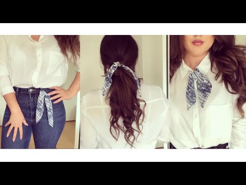 10 Ways How To Wear A Mini Scarf I 10 Ideen ein Mini Tuch zu tragen
