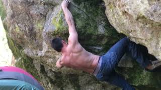 Video thumbnail: Güllich power, 7b+. Laramade