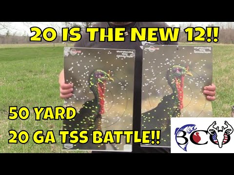 20 Gauge TSS TURKEY ammo REVIEW!!! Apex, Federal, and Nitro company COMPARISON using CARLSON'S CHOKE