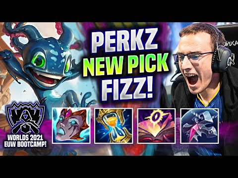 PERKZ NEW POCKET PICK FIZZ AFTER NEW BUFFS? *WORLDS BOOTCAMP EUW* C9 Perkz Plays Fizz MID vs Syndra!