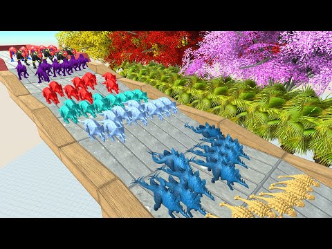 All Dinosaur run get a Gold Pig #2 | Animal Revolt Battle Simulator