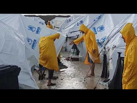 Floods in Kara Tepe Camp, Greece