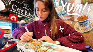 A Cozy 48 Hours Sketching in a NEW City ! ✏️☕ Dreamy Artist Café Sketchbook Date