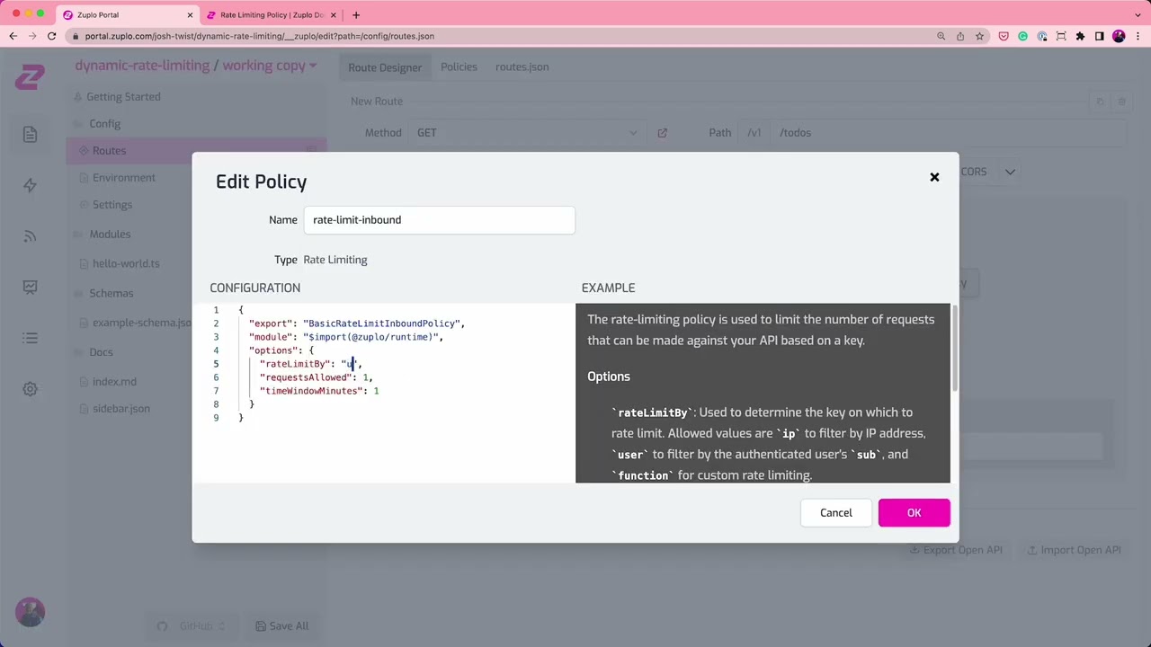 Dynamic Rate Limiting