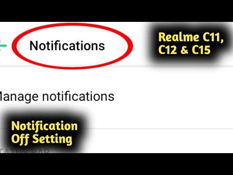 Realme C11, C12 & C15 Notification Off Setting