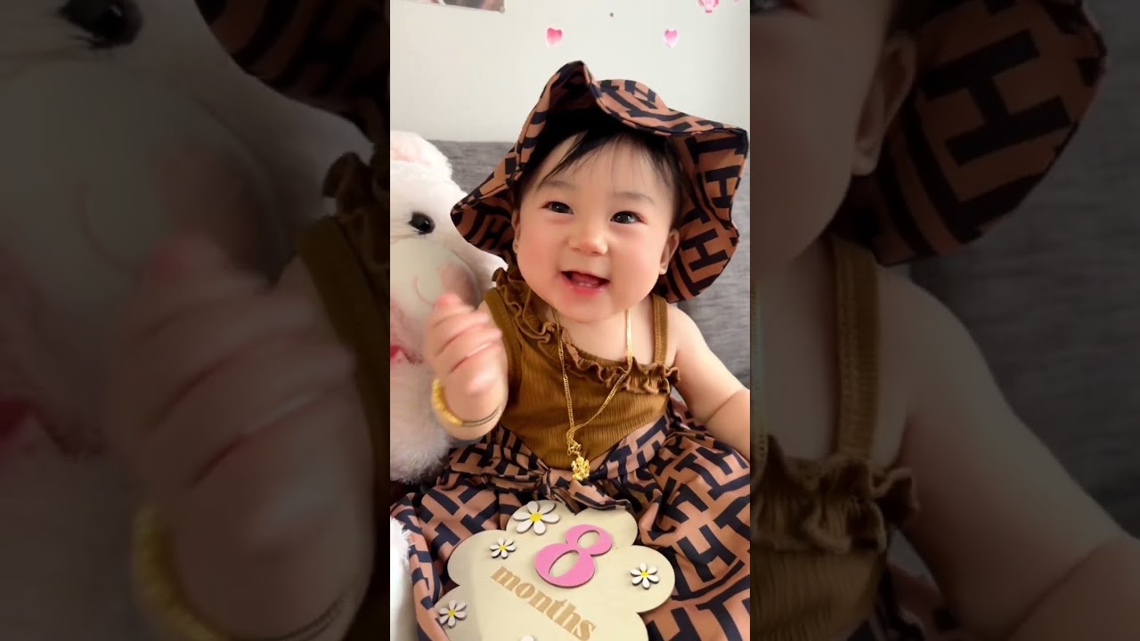 Happy 8 month to my sweetest little girl 👧🎀💝🧿 #happiness #8montholdbaby #princess #babygirl