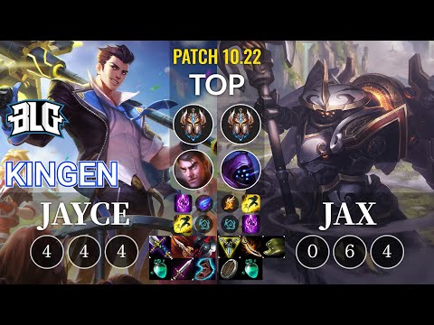BLG Kingen Jayce vs Jax Top - KR Patch 10.22
