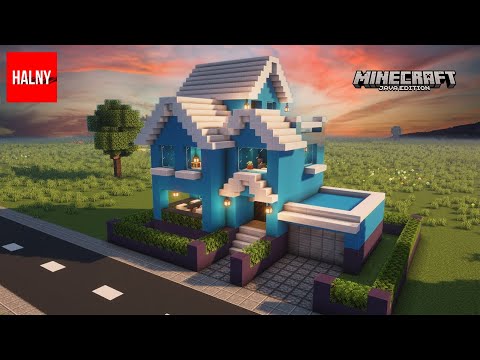 Suburban house in Minecraft - building idea
