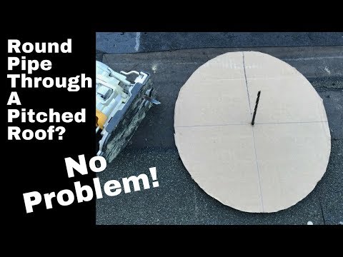How To Cut An Ellipse For A Round Pipe Through A Pitched Roof