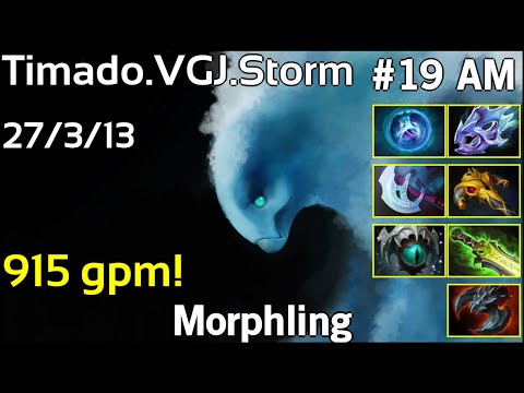 915 gpm! Timado [VGJ.Storm] Morphling - Dota 2  7.18 - Avg MMR: 6782