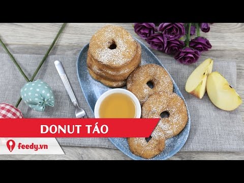 Hướng dẫn cách làm Donut táo - Apple donut với #Feedy