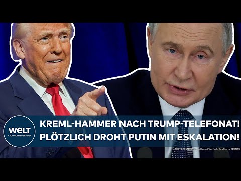 UKRAINE-KRIEG: Kreml-Hammer nach Trump-Telefonat! Waffenhilfe! Plötzlich droht Putin mit Eskalation!