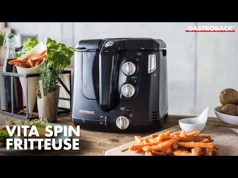 Gruzdintuvė Gastroback Vita-Spin Fryer, 2000 W, 2.5 l, juoda video