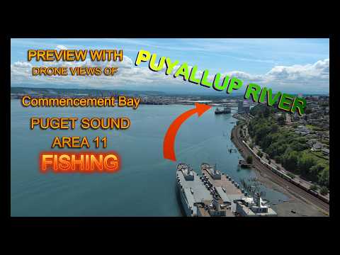 Fishing Puyallup River Mouth, Drone, Underwater views, Puget Sound area 11 Fishing Commencement Bay