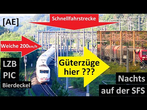 Eine Nacht an der Schnellfahrstrecke (Rohrbach Bbf) mit ICE & schnellen Güterzügen - Alex E AE #344
