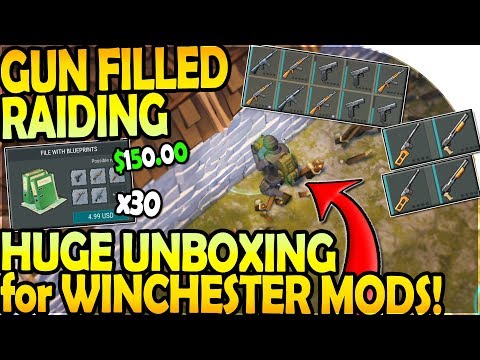 GUN FILLED RAIDING - HUGE UNBOXING for WINCHESTER MODS - Last Day on Earth Survival Update 1.9.8