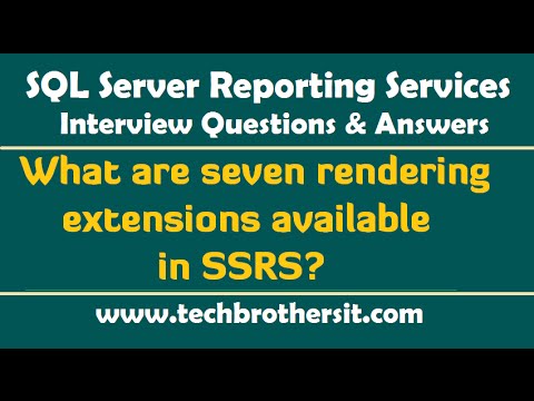 SSRS Interview Questions - What are seven rendering extensions available in SSRS
