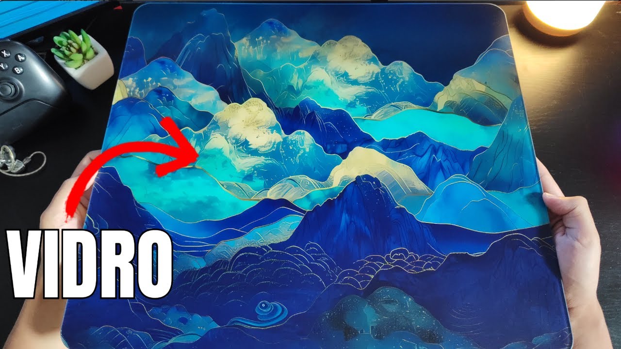 Mousepad de Vidro Barato! Arte linda e muita Qualidade nesse mousepad de VIDRO Barato