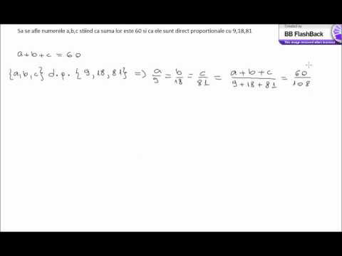 Proportionalitate directa (problema rezolvata)