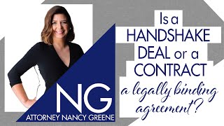 Is A Handshake Deal Or An Oral Contract A Legally Binding Agreement?