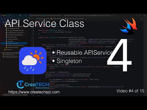 SwiftUI Weather App 4: Creating an APIService Singleton Class thumbnail