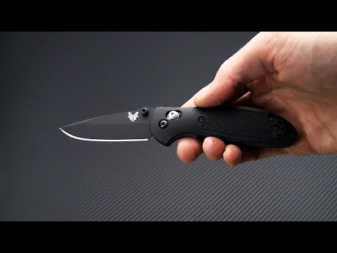 Benchmade 556bk S30v Mini Griptilian Drop Point Black Plain