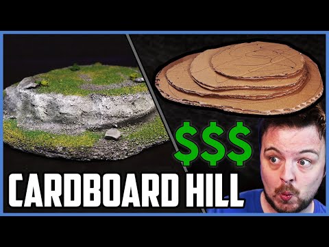 Cheapest Wargaming Hill - Cardboard Only - No XPS