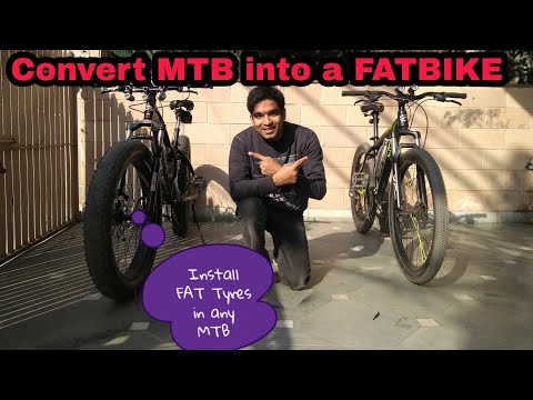Installing fat tyres in bicycle