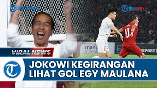 Ekspresi Jokowi yang Kegirangan saat Lihat Egy Maulana Berhasil Jebol Gawang Vietnam