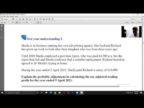 Tax Adjusted Trading Profit (Part 1 of 2)