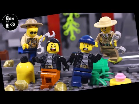 Gold Diggers Arrest Fail Bank Robbery Crazy Money Heist Lego City Police Catch the Crooks Brickfilm
