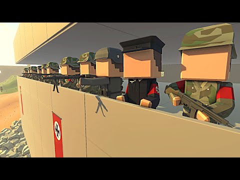 German N@ZI D-DAY Beach Bunker Defense VS 1,000 US ARMY! - Ancient Warfare 3