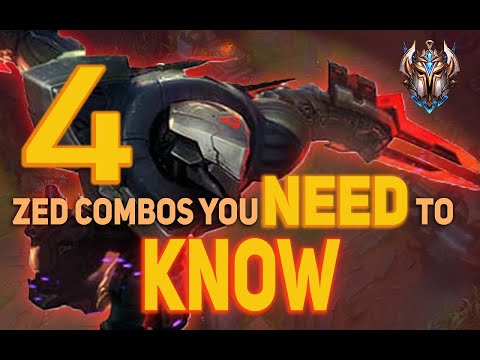 4 ZED COMBOS YOU NEED TO KNOW (INSANE DIFFICULTY)