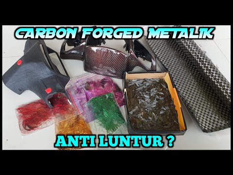 TIPS METALIK CARBON FORGED TIDAK LUNTUR SAAT PENGECORAN RESIN, Skining carbon forged metalik gold
