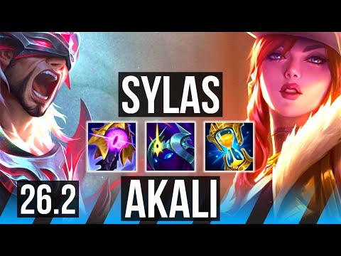 SYLAS vs AKALI (MID) | 10k gold comeback, 64K damage | KR Master | 26.2