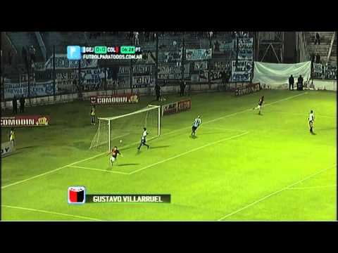 Gol de Villarruel. Gimnasia (J) 0 - Colón 1. Fecha 2. Torneo Primera B Nacional 2014. FPT.