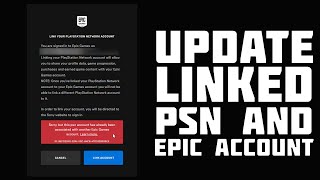 How to Fix "PSN Account has already been associated with another Epic Games account"