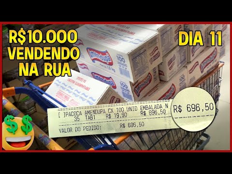 FAZENDO 10 MIL REAIS COM VENDAS NA RUA (Comprei 35 Caixas de Paçoca da Amendupã)