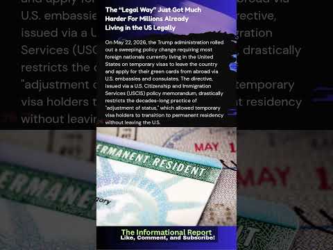 Trump Admin Ends Major In-Country Green Card Pathway