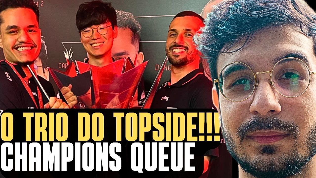 REVOLTA REAGE - WIZER, CARIOK E DYNKEDO NA CHAMPIONS QUEUE - O RUMBLE DO WIZER ESTÁ EM DIA