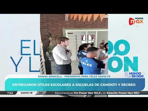 Peña Vélez de Santa Fe entregó útiles escolares a escuelas de Candioti y Recreo | Danisa, Presidenta