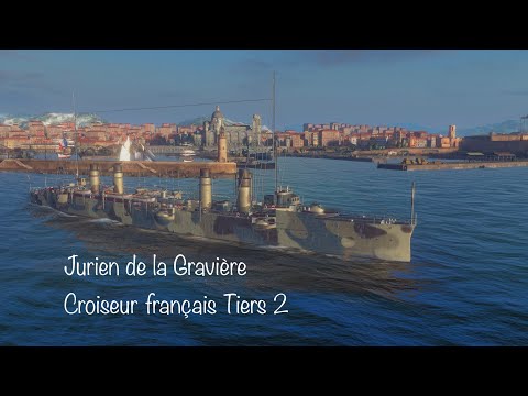 World of Warships Blitz - Achat et Combat en Jurien de la Gravière - Croiseur français Tiers 2
