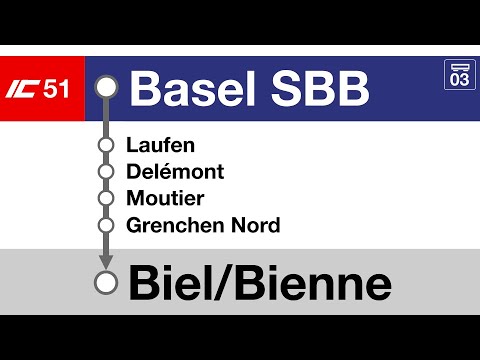 SBB CFF Ansagen/annonces » IC51 Basel SBB — Biel/Bienne (2023) | SLBahnen